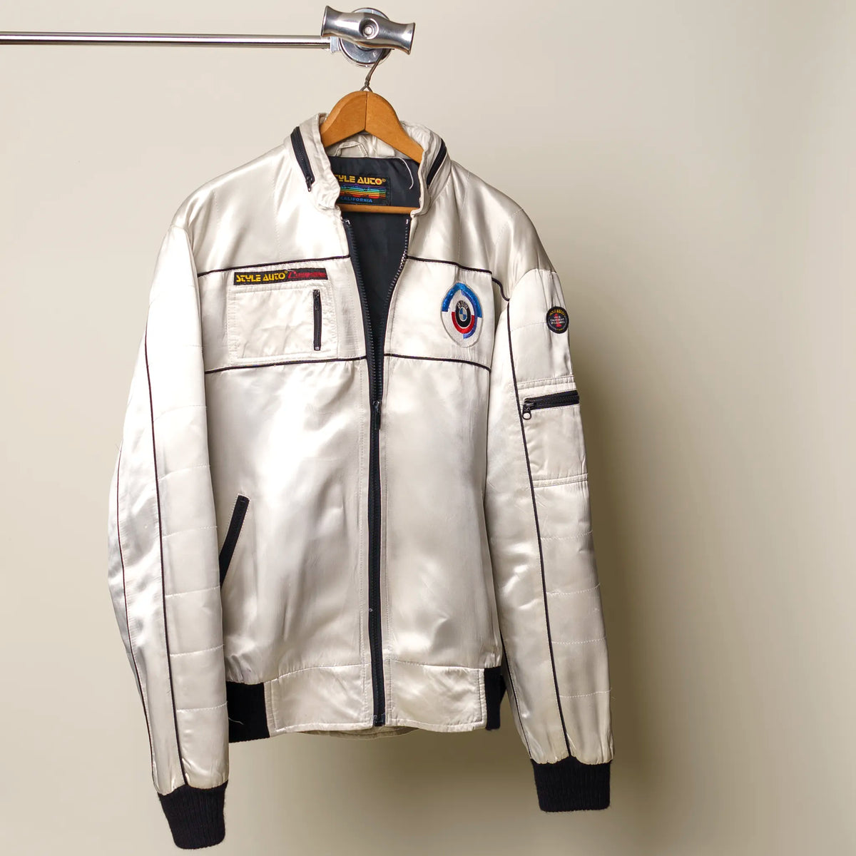 Medium Vintage BMW Style Auto Satin Jacket – Lofficinadileroy