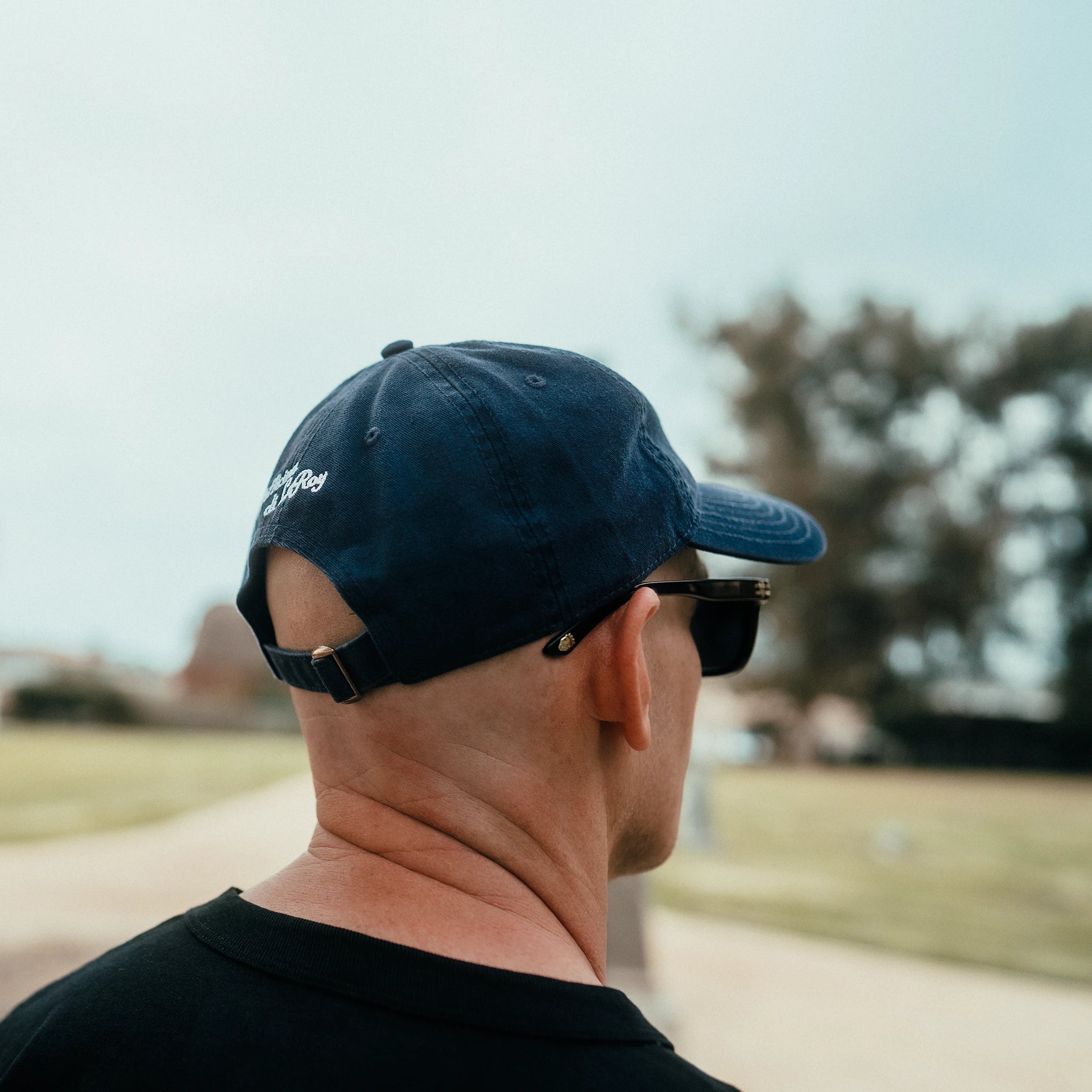 LeRoy's Chop Shop Embroidered Navy Dad Cap