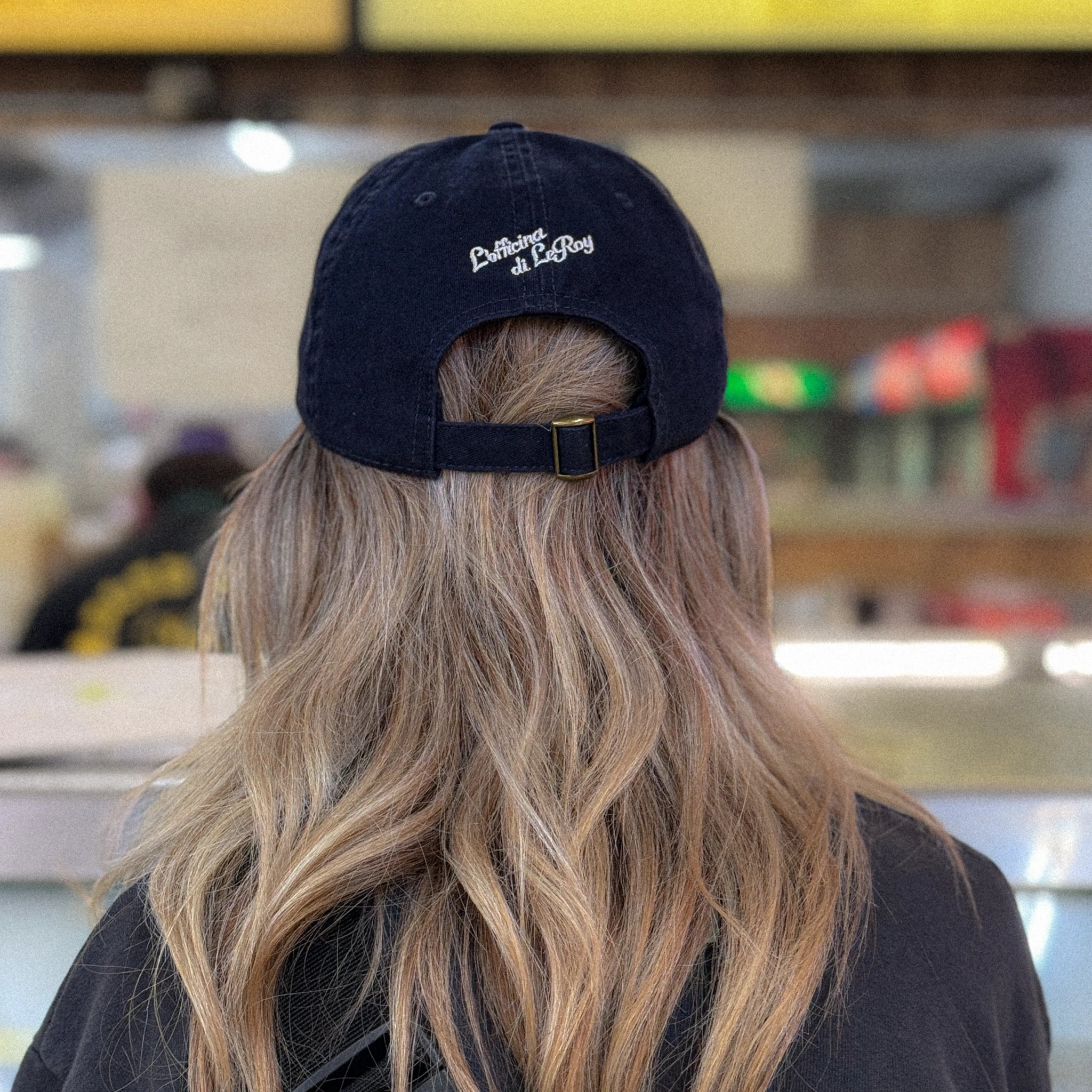 LeRoy's Chop Shop Embroidered Navy Dad Cap