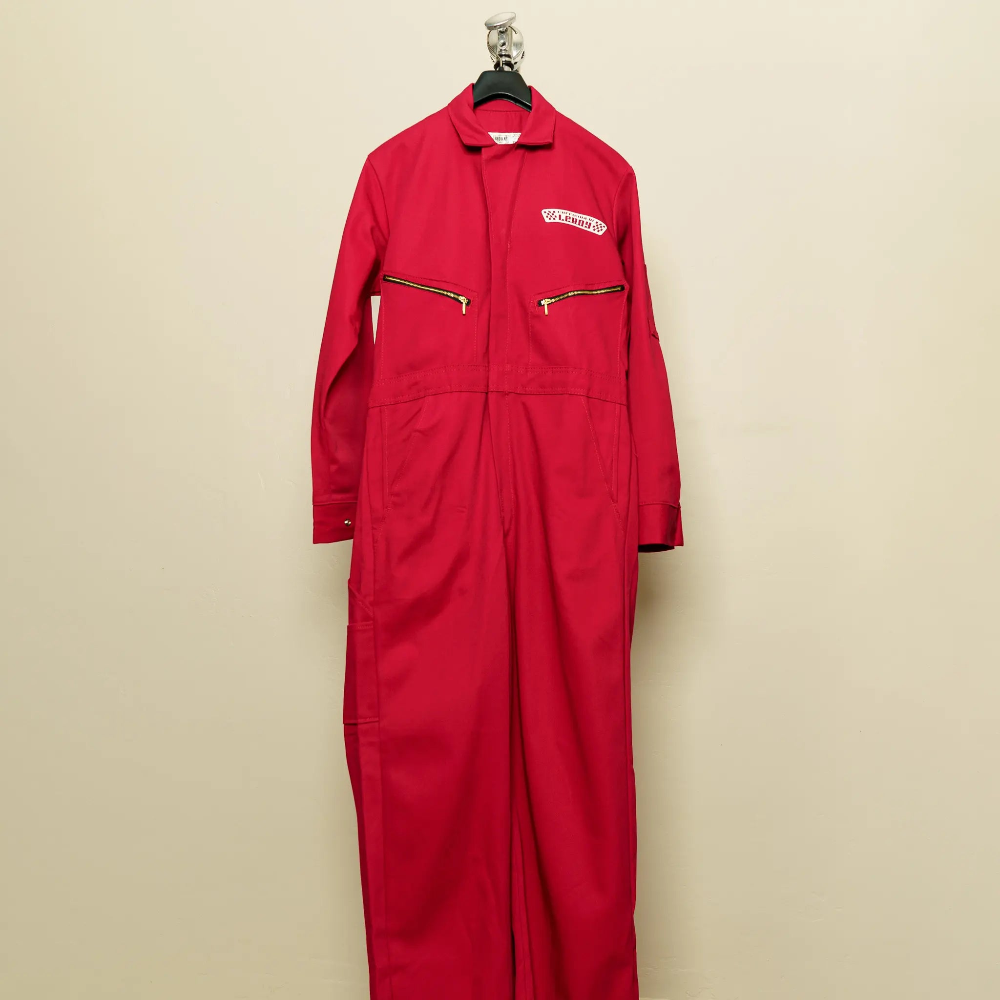 Grind Your Sins Away Long Sleeve Red Coveralls