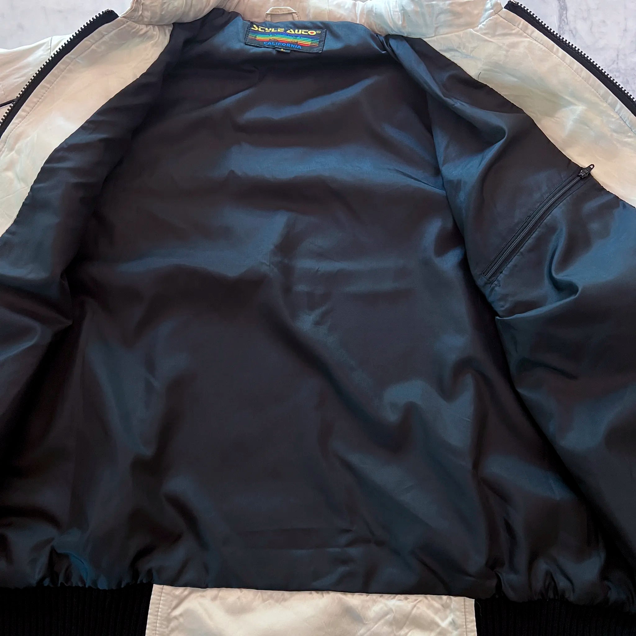 Medium Vintage BMW Style Auto Satin Jacket