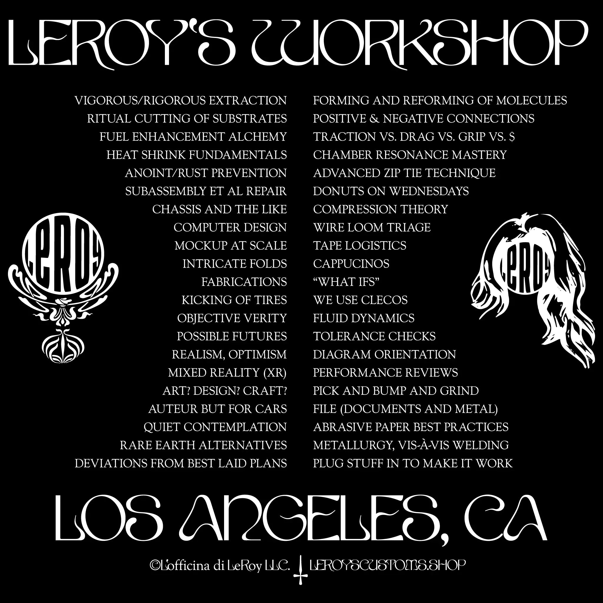 LeRoy's Workshop Long Sleeve Crewneck T-Shirt