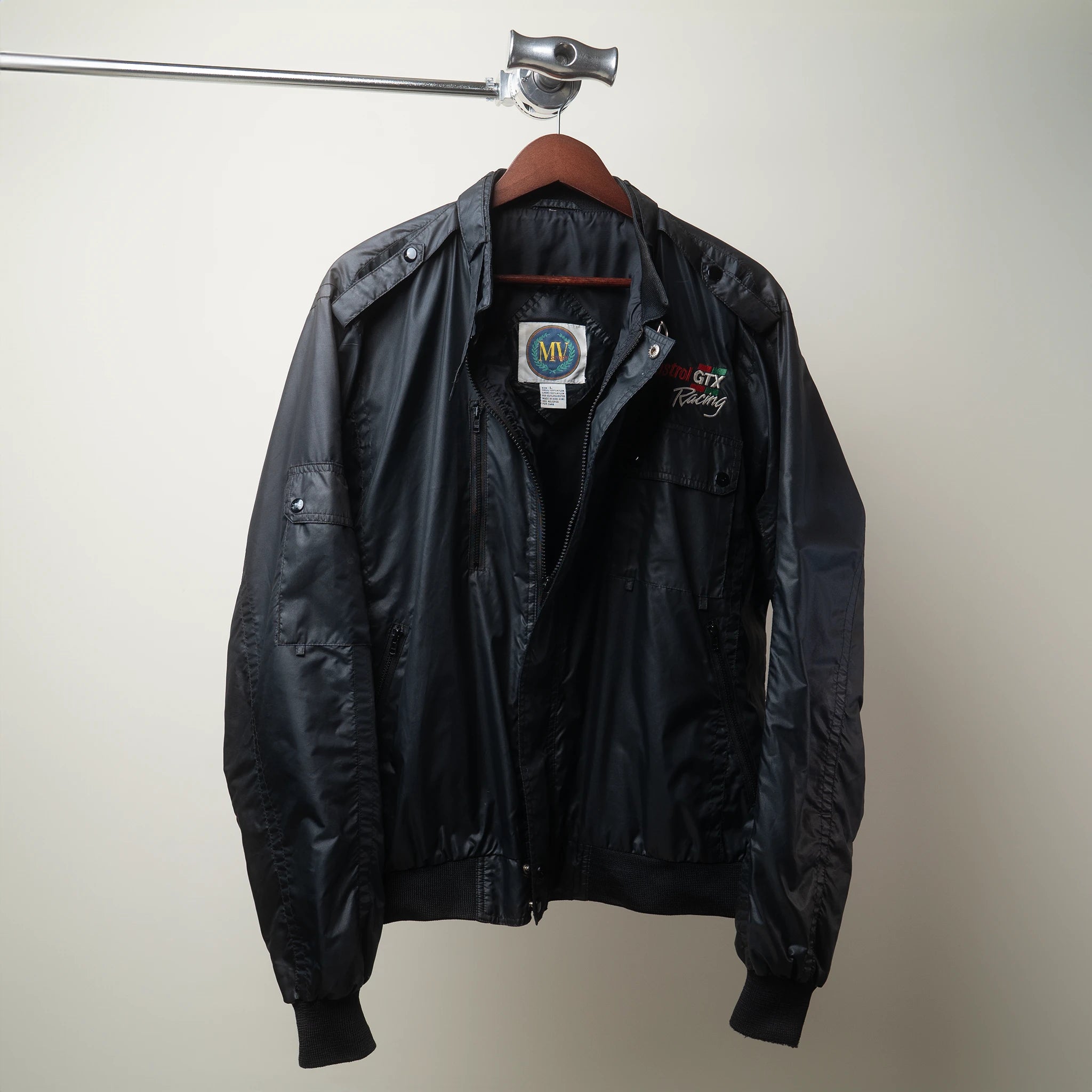 Chaqueta de carreras grande MV Sport Castrol GTX de la década de 1990