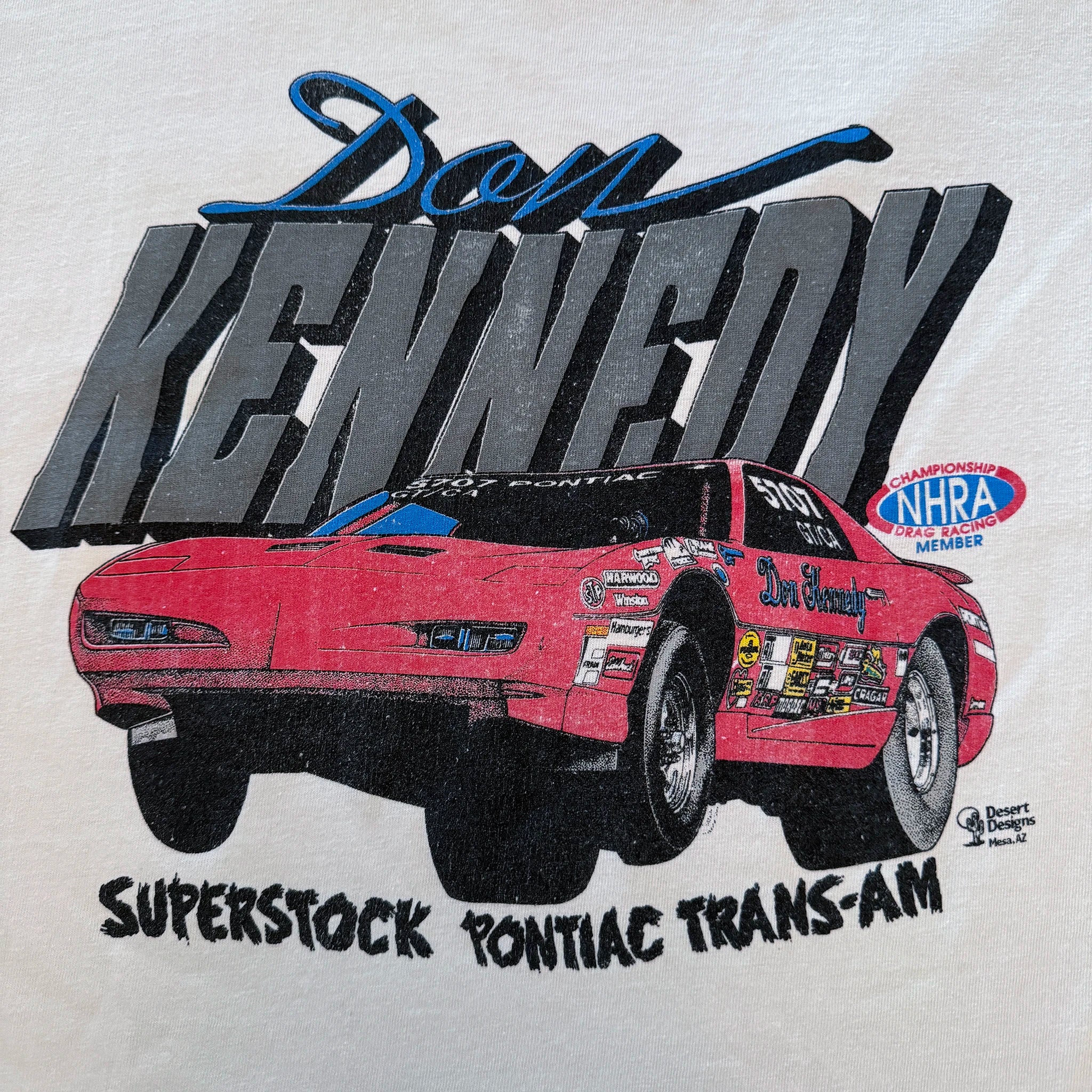 XL vintage années 1990 NHRA Don Kennedy T-shirt