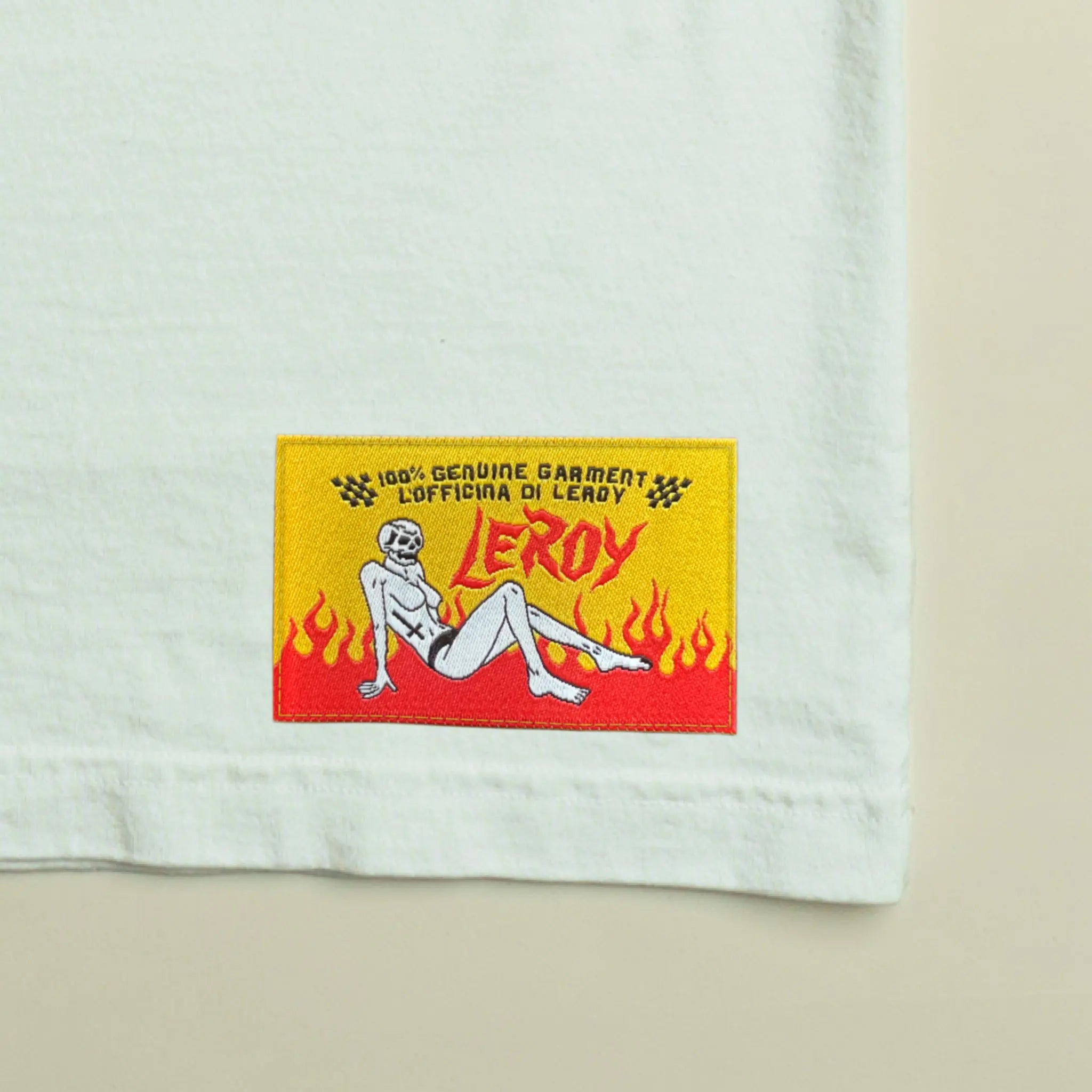 LeRoy Label Heavy Weight White T-Shirt