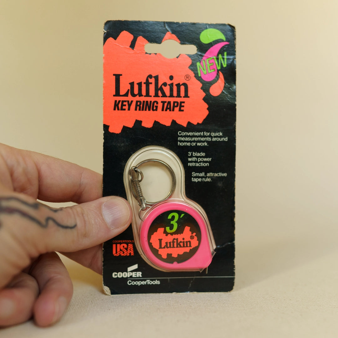 Vintage Deadstock Lufkin llavero cinta métrica