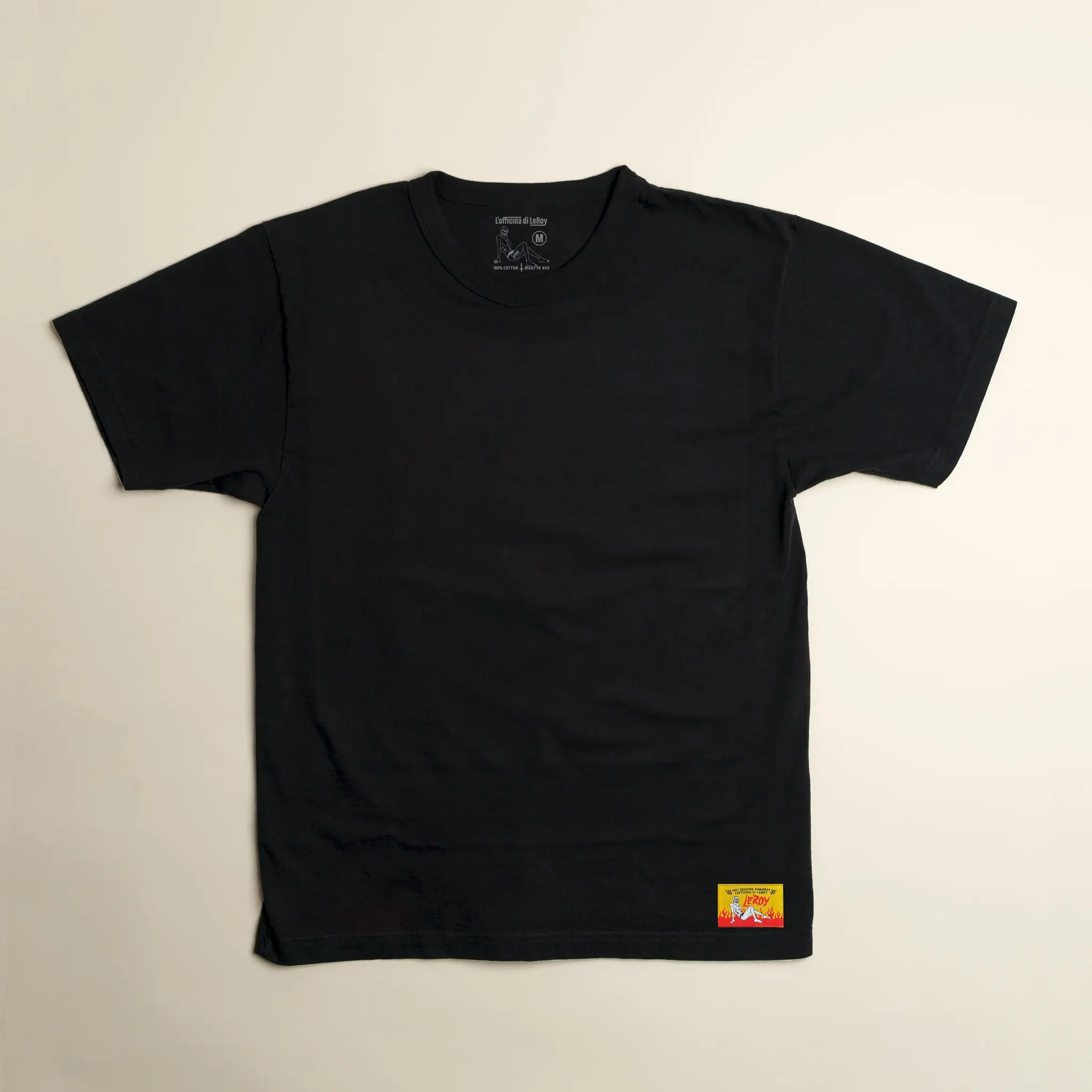 LeRoy Label Heavy Weight Black T-Shirt